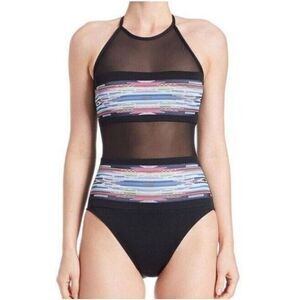 La Blanca Black Speed Of Light  One Piece Swimsuit Size 16 Women's  NWT
